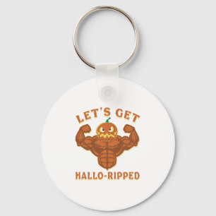 Let's Get Hallo Ripped Halloween Workout Key Ring