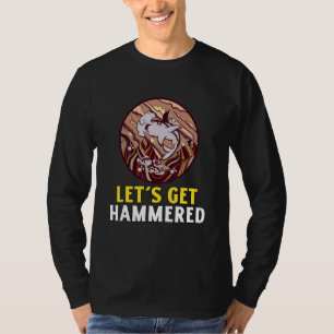Let's Get Hammered Hammerhead Shark  Drinking 4 T-Shirt