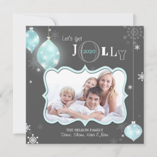 Let's Get Jolly Modern Holiday Photo Card