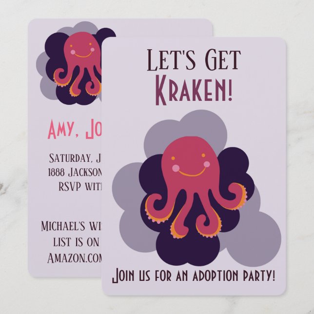 Let's Get Kraken - Adoption Announcements (Front/Back)