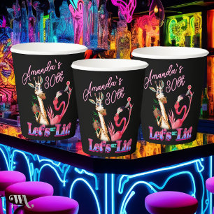 Lets Get Lit Adult Cocktail Birthday  Paper Cups