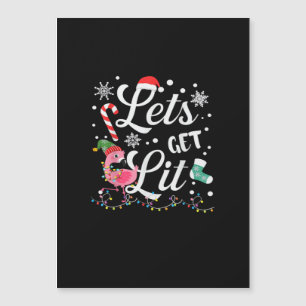 Let's Get Lit Adult Flamingo Funny Christmas
