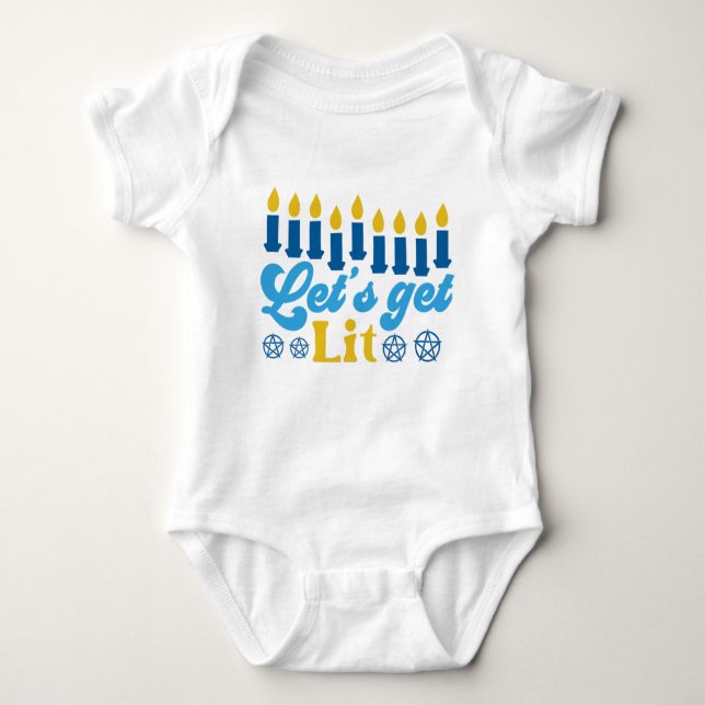 Let's Get Lit! Baby Bodysuit (Front)