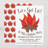 Let's Get Lit Camp Fire Bachelor Party Campout