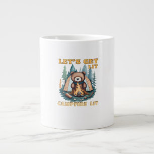 Let's Get Lit. Campfire Lit. Camping Lover Classic Large Coffee Mug
