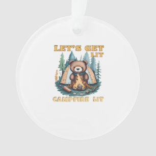 Let's Get Lit. Campfire Lit. Camping Lover Classic Ornament