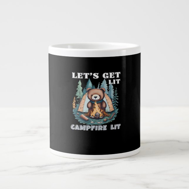 Let's Get Lit. Campfire Lit Classic Large Coffee Mug (Front)