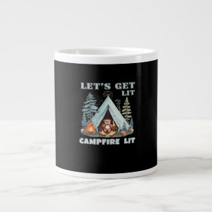 Let's Get Lit. Campfire Lit. Vibe Camping Classic Large Coffee Mug