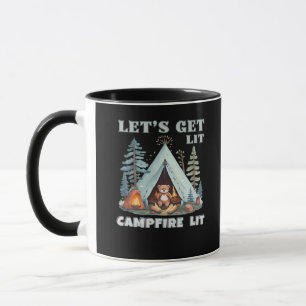 Let's Get Lit. Campfire Lit. Vibe Camping Classic Mug