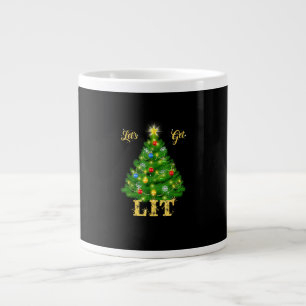 Let's Get Lit Christmas Christmas Large Coffee Mug