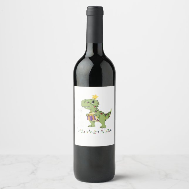 Let's Get Lit Christmas Classic Wine Label (Front)