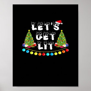 Let's Get Lit Christmas Essential Poster