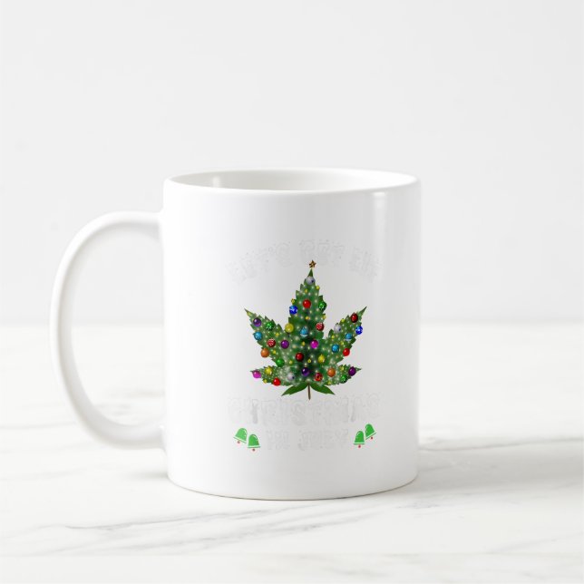 Let's Get Lit Christmas In July Christmas Tree Coffee Mug (Left)
