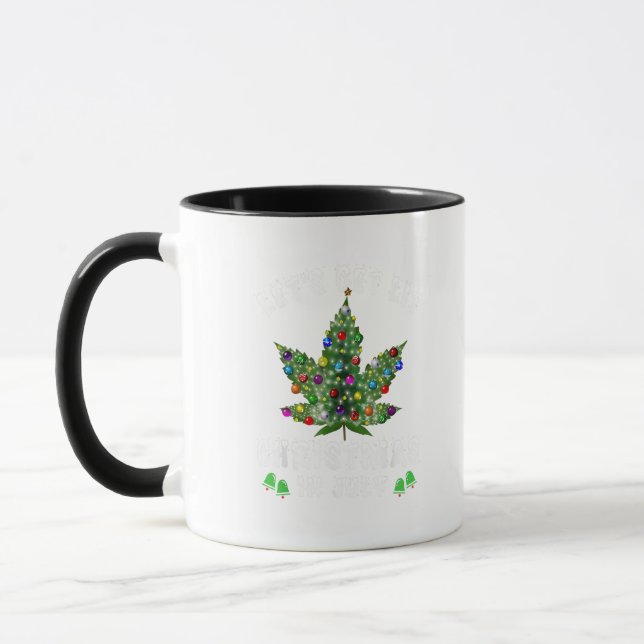 Let's Get Lit Christmas In July Christmas Tree Mug (Left)