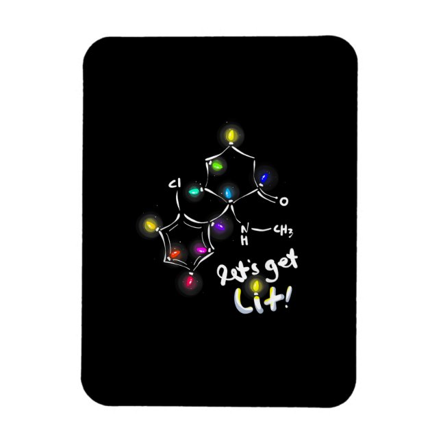 Let's Get Lit Christmas Ketamine Magnet (Vertical)