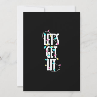 Let's Get Lit Christmas Light Holiday Card