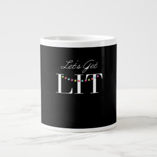 Let's Get Lit Christmas Lights Classic Large Coffee Mug