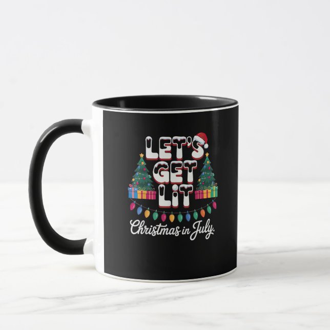 Let's Get Lit Christmas Mug (Left)