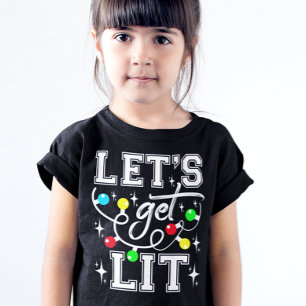 Let's Get Lit Christmas Party Funny - Xmas Light T-Shirt