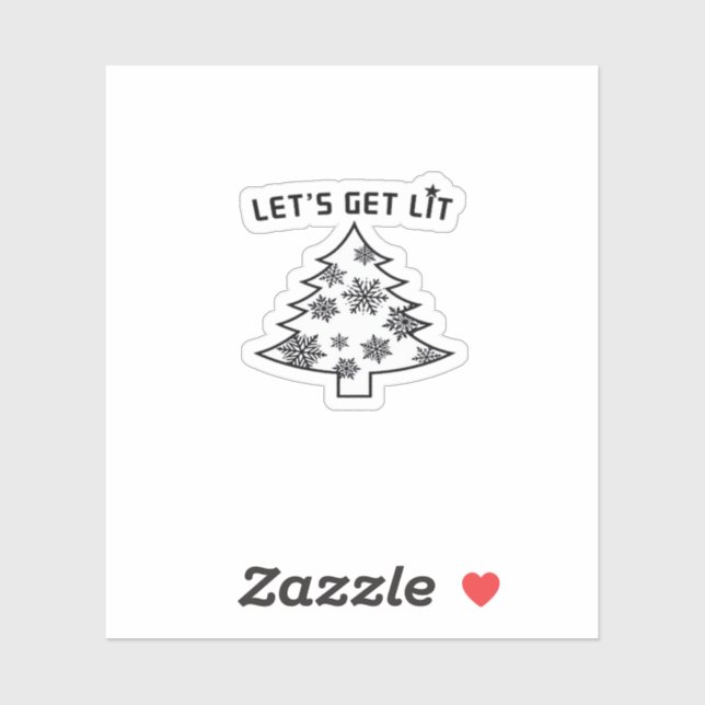 Let's Get Lit Christmas Tree Holiday Lights Essent (Sheet)
