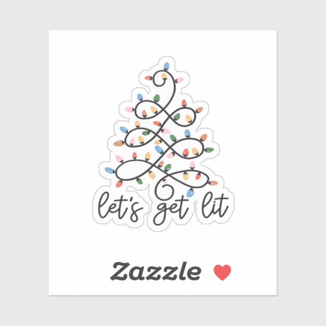 Let's Get Lit Christmas Tree Lights Classic (Sheet)
