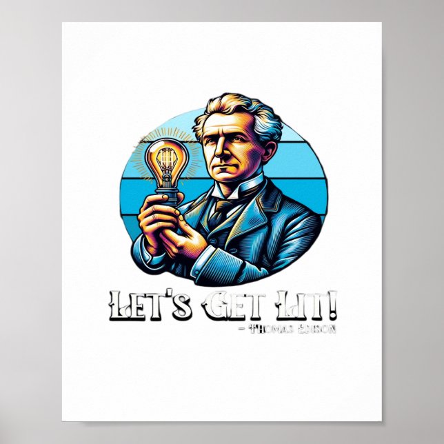 Let's Get Lit! Classic Cool Minimal Poster (Front)