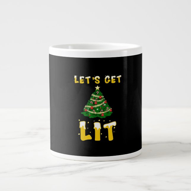 Let's Get Lit Classic Creative Unique Large Coffee Mug (Front)