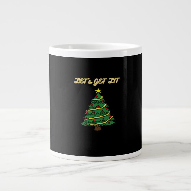 Let's Get Lit Classic Funny Style Large Coffee Mug (Front)