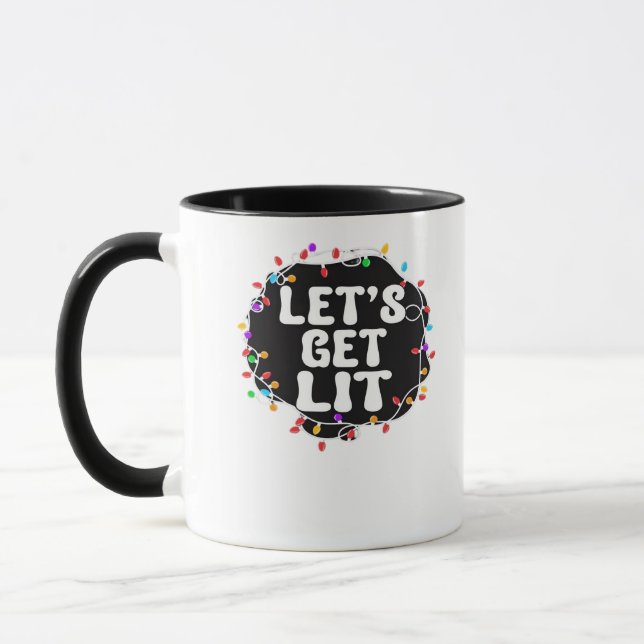 Let's Get Lit Classic Vintage Style Mug (Left)