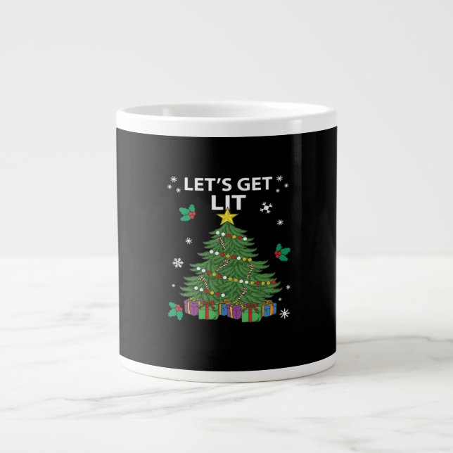 Let's Get Lit Essential Aesthetic Style Large Coffee Mug (Front)