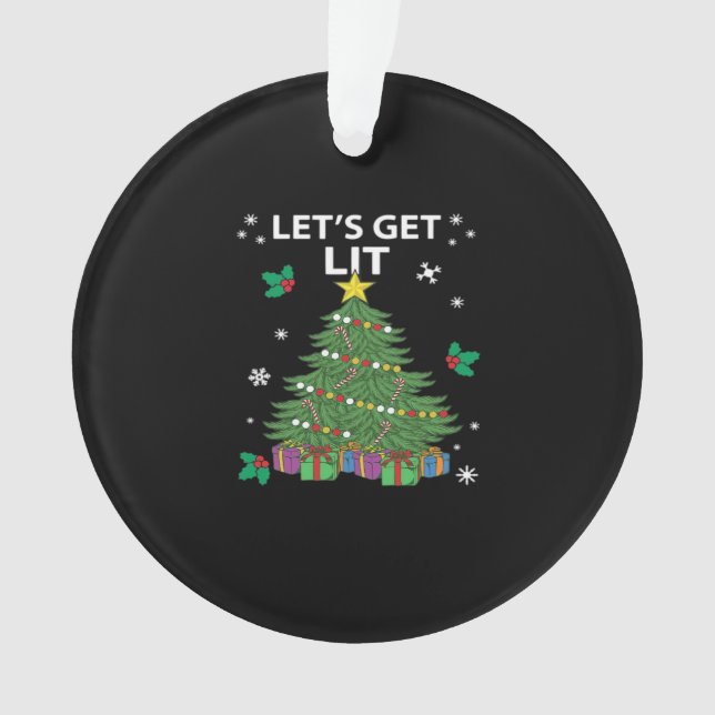 Let's Get Lit Essential Aesthetic Style Ornament (Front)