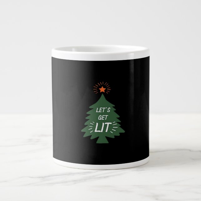 Let's Get Lit Essential Creative Casual Large Coffee Mug (Front)