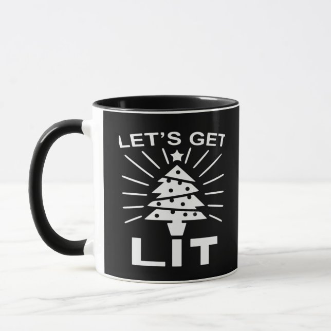 Let's Get Lit Essential Funny Classic Mug (Left)