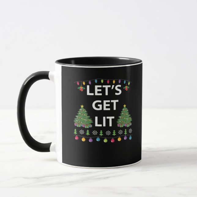 Let's Get Lit Essential Funny Quote Mug (Left)