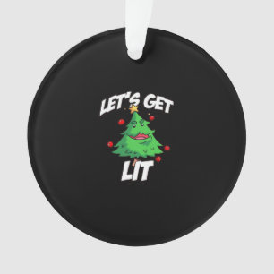 Let's Get Lit Essential Minimal Clean Ornament