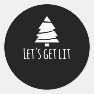 Let's Get Lit Essential Retro Style Classic Round Sticker
