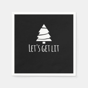 Let's Get Lit Essential Retro Style Napkin