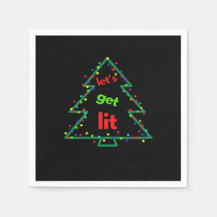 Let's Get Lit Essential Retro Style Napkin