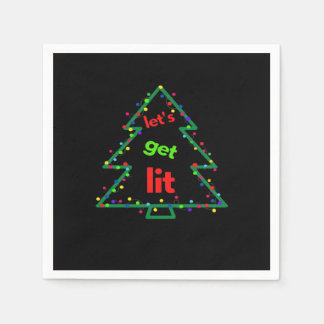 Let's Get Lit Essential Retro Style Napkin