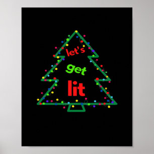 Let's Get Lit Essential Retro Style Poster