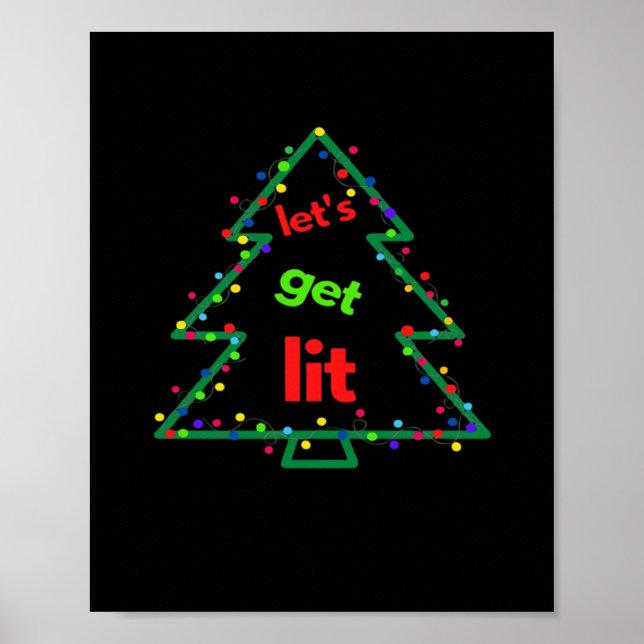 Let's Get Lit Essential Retro Style Poster (Front)