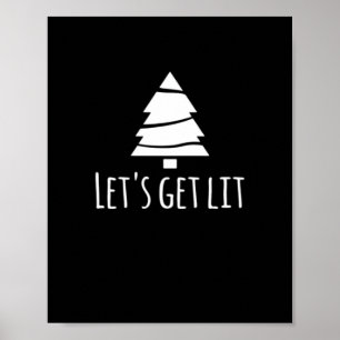 Let's Get Lit Essential Retro Style Poster