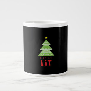 Let's Get Lit Essential Simple Graphic Large Coffee Mug