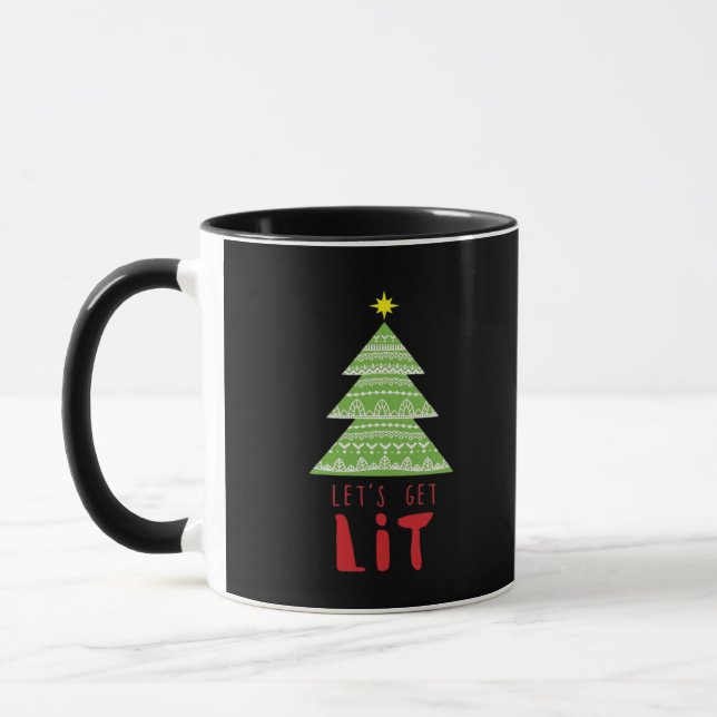 Let's Get Lit Essential Simple Graphic Mug (Left)