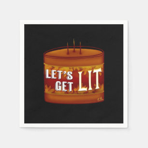 Let's Get Lit Fall Candle Classic Napkin