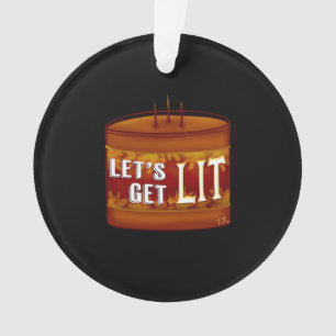 Let's Get Lit Fall Candle Classic Ornament