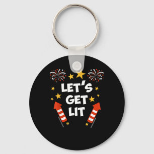 Let's Get Lit Fireworks English Teachers Get Lit Key Ring