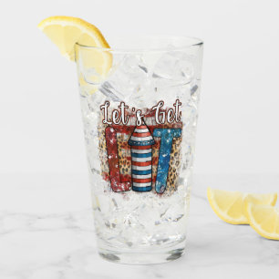 Let's Get Lit   Fireworks   Stars and Stripes Glass