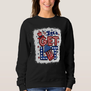 Let's Get Lit Fireworks Women Men 4th Of July Usa Sweatshirt