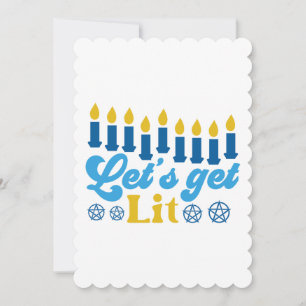 Let's Get Lit! Flat Greeting Card